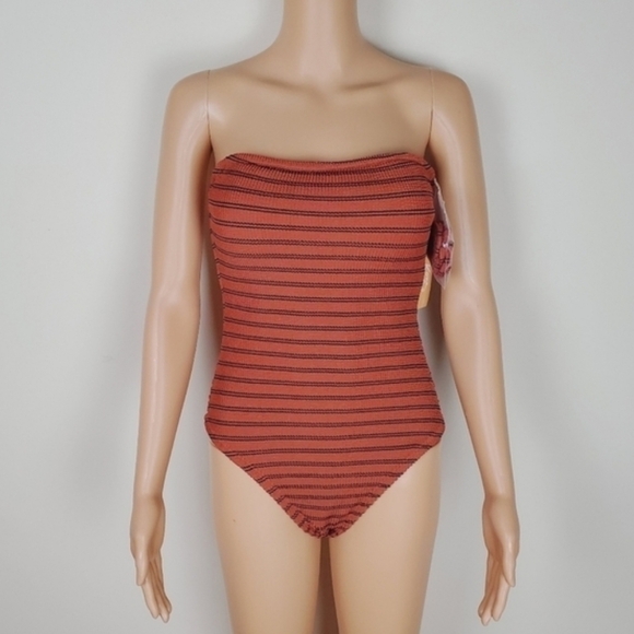 Kona Sol BROWN/PID medium coverage one piece swimsuit Size S - Picture 5 of 13